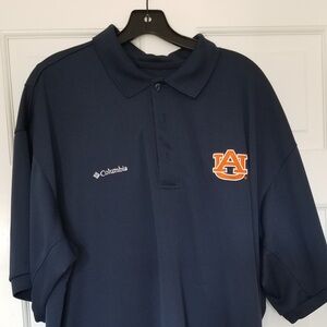 Columbia Men's Dark Blue Polo with Orange Logo